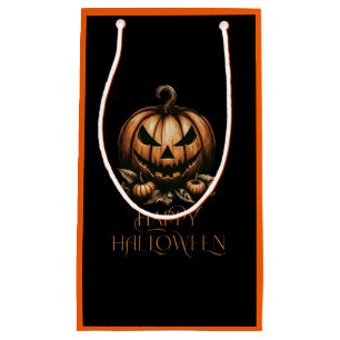 Vintage glückliches Halloween-Kürbis Kleine Geschenktüte