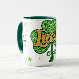 Vintage Glücksklee-Muster St. Paddy's Tasse