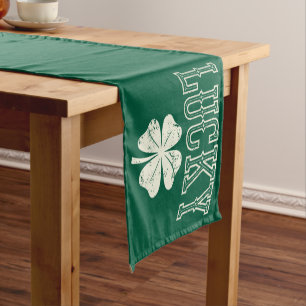 Vintage Glücksklee St. Patrick's Day Kurzer Tischläufer