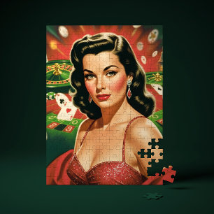 Vintage Glücksspiel Pin-up Puzzle