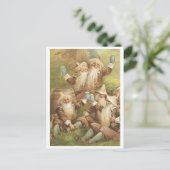 Vintage Glückwunsch-Gnome Postkarte (Stehend Vorderseite)