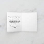 Vintage Glückwunschkarte für das neue Jahr Karte (Innenseite)