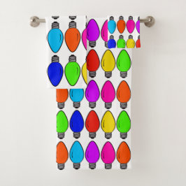 Vintage Glühbirnen Badhandtuch Set