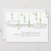 Vintage Glühbirnen | Engagement Einladung (Vorderseite)