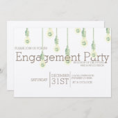 Vintage Glühbirnen | Engagement Einladung (Vorne/Hinten)
