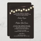 Vintage Glühbirnen-Hochzeit Einladung (Vorne/Hinten)