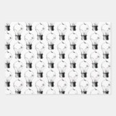 Vintage Glühbirnen-Musterschachteln Geschenkpapier Set (Vorderseite)