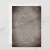 Vintage Glühbirnen Rustikale Brick Industrial Wedd Einladung (Rückseite)