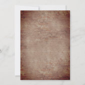 Vintage Glühbirnen Rustikaler Ziegelstein Botanisc Einladung (Rückseite)