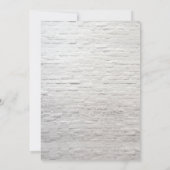 Vintage Glühbirnen Weißziegelhochzeit Einladung (Rückseite)