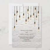 Vintage Glühbirnen, White Brick Virtual Einladung (Vorderseite)