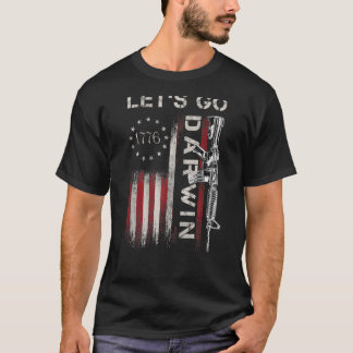 Vintage Go Darwin American Flag von lass T-Shirt