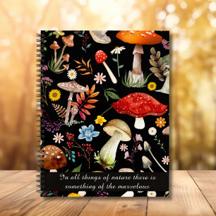 Vintage Goblincore-Wald-Pilz-Wald Notizblock