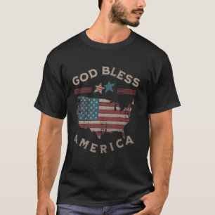 Vintage God Bless America Patriot T-Shirt - Rustik