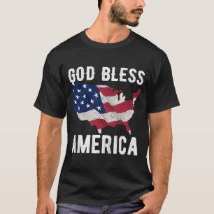 Vintage "God Bless America Patriotic USA Flag T-Shirt