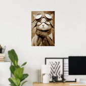 Vintage-Goggle-Cat-Schal Retro-Muster Poster (Heimbüro)
