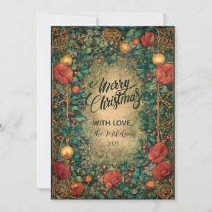 Vintage Gold Amaryllis Weihnachten