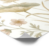 Vintage-Gold-Blumen-Botanikposter Poster (Ecke)