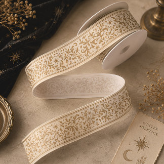 Vintage-Gold-Botanik-Wintersonnenwende-Himmels- Satinband
