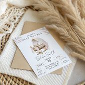 Vintage Gold Cradle Baby Shower Invitation Einladung