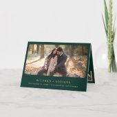 Vintage Gold Crest QR Code Smaragdgrüne Hochzeit Einladung (Vorderseite)