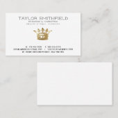 Vintage Gold Crown-Visitenkarte Visitenkarte (Vorne/Hinten)