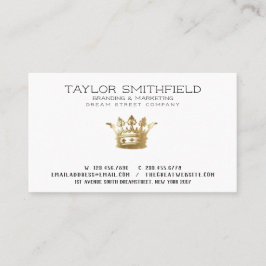 Vintage Gold Crown-Visitenkarte Visitenkarte