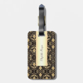 Vintage Gold-Damaskus-Wirbel Gepäckanhänger (Rückseite vertikal)