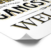 Vintage Gold FLAPPERS GANGSTERS Begrüßungszeichen Poster (Ecke)