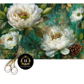 Vintage Gold Floral Seamless Decoupage Seidenpapier