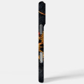 Vintage Gold Gears & Red Neon Mythic Cyberpunk  Case-Mate iPhone Hülle (Rückseite / Rechts)