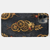 Vintage Gold Gears & Red Neon Mythic Cyberpunk Case-Mate iPhone Hülle (Rückseite (Horizontal))