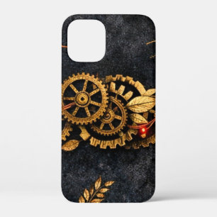 Vintage Gold Gears & Red Neon Mythic Cyberpunk Case-Mate iPhone Hülle