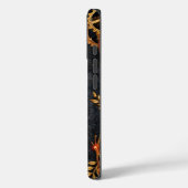 Vintage Gold Gears & Red Neon Mythic Cyberpunk Case-Mate iPhone Hülle (Rückseite / Links)