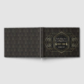 Vintage Gold Great Gatsby Hochzeitdetails Gästebuch (Voll)
