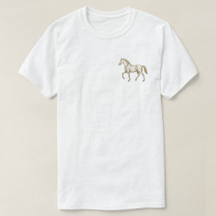 Vintage-Gold-Hengst-Grafik-T-Shirt T-Shirt