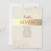 Vintage Gold-Hochzeitstabelle (Vorderseite)