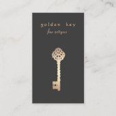 Vintage Gold Key-Visitenkarte Visitenkarte (Vorderseite)