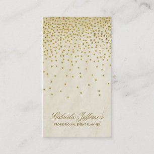 Vintage Gold Konfetti Elegant Visitenkarte