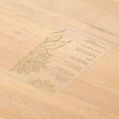 Vintage Gold Mehndi Henna Muslim Wedding Acryleinladungen (Ablage )