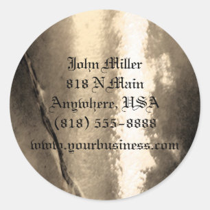 Vintage-Gold-Metall- und Stein-Geschäftsaufkleber Runder Aufkleber