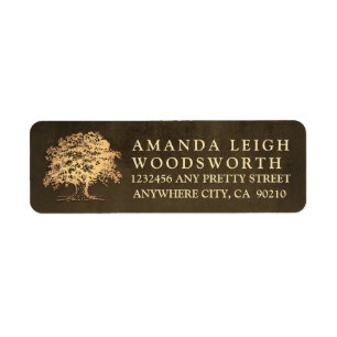 Vintage Gold Oak Tree Hochzeitsplatten