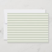 Vintage Gold Sage stripe Bridal Shower Recipe Card (Rückseite)