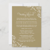 Vintage Gold Scrolls Hochzeit und Abendessen Einladung (Vorderseite)