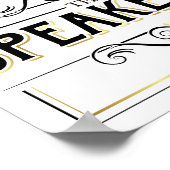 Vintage Gold SPEAKEASY Signature Print Poster (Ecke)