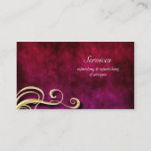 Vintage Gold Swirl Business Card Visitenkarte (Rückseite)