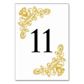 Vintage Gold-Tabelle 11 Tischnummer (Rückseite)