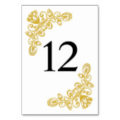 Vintage Gold-Tabelle 12 Tischnummer (Rückseite)