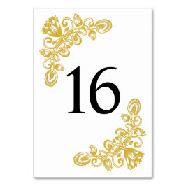 Vintage Gold-Tabelle 16 Tischnummer
