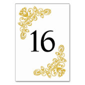Vintage Gold-Tabelle 16 Tischnummer (Rückseite)